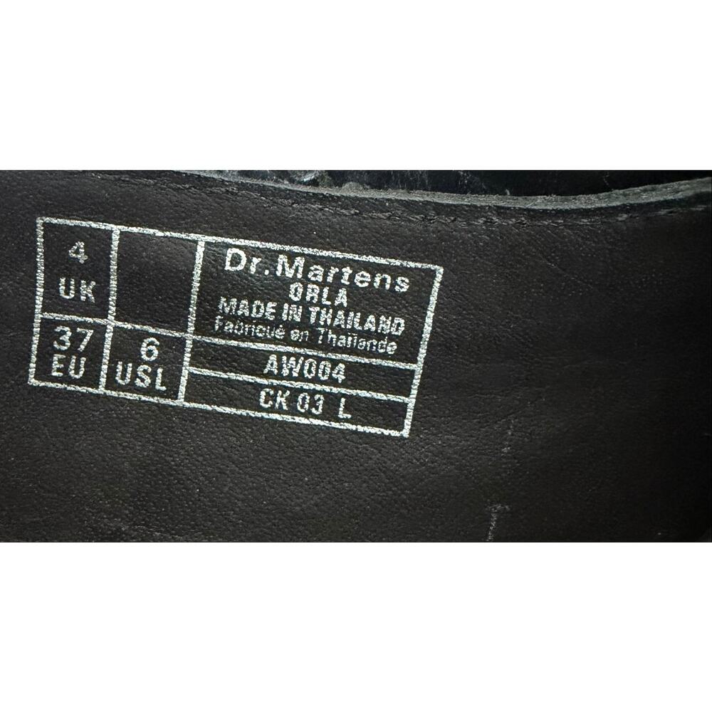 Vintage Dr. Martens Orla Mary Jane Heels Black Leather 90s Grunge EU 37 US 6 - Picture 7 of 7